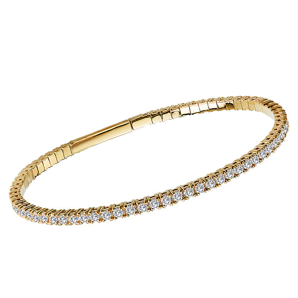 Ladies Fashion Diamond Flexible Bangle Bracelet
