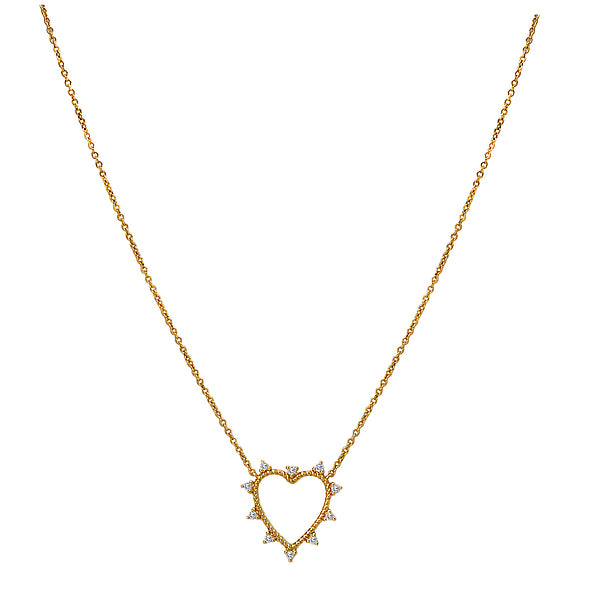 Ladies Fashion Diamond Heart Necklace