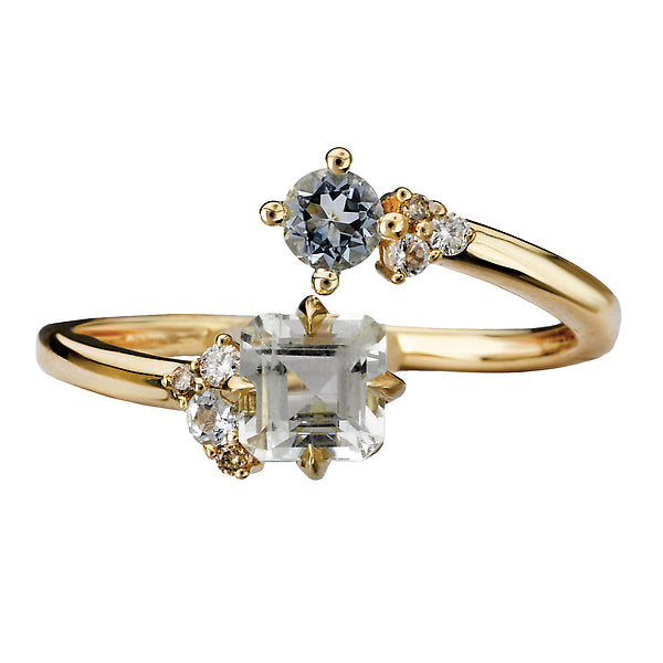 14kt Diamond and Gemstone Ring