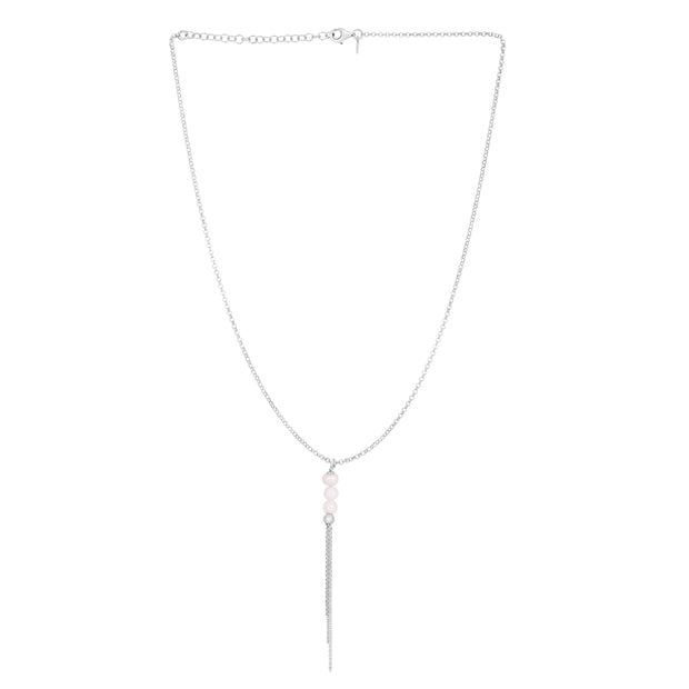 Sterling Silver Pearl Tassel Necklace