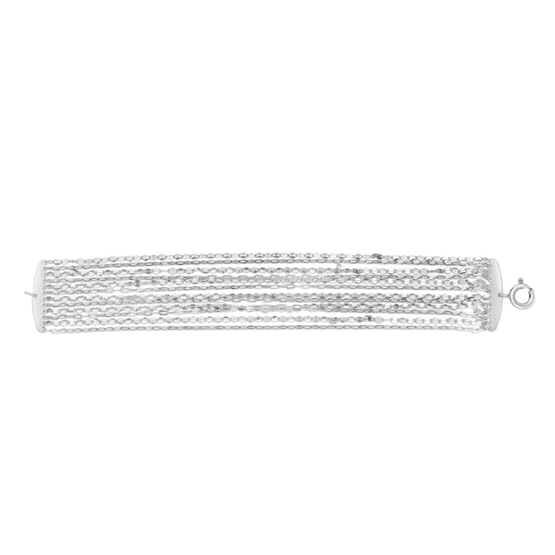 Silver Multi-strand Chain Bracelet