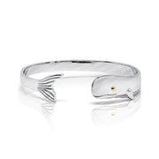 Whale Bracelet made in Sterling Silver w/ 14k Yellow Gold