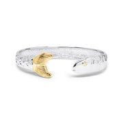 Fish Bracelet made in Sterling Silver w/ 14k Yellow Gold Tail & DIAMOND Eye