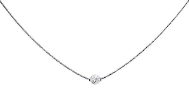 Authentic Cape Cod Necklace made by Lestage- All Sterling Silver with Swirl Ball