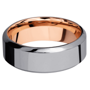 Tantalum with Polish , Polish Finish and 14K Rose Gold