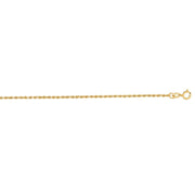 10K Gold 1.4mm Solid Diamond Cut Royal Rope Chain