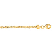 10K Gold 3.0mm Solid Diamond Cut Royal Rope Chain