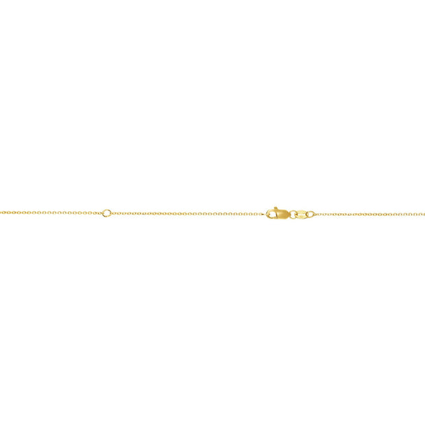 10K Gold 0.87mm Extendable Diamond Cut Cable Chain