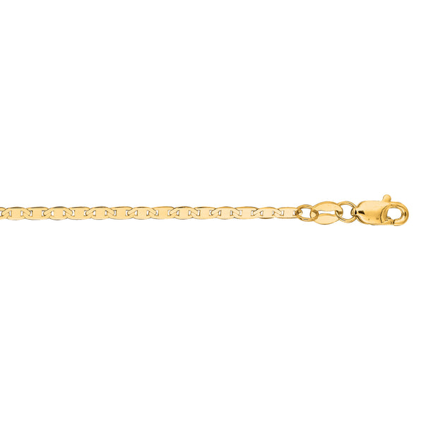 10K Gold 1.7mm Mariner Chain