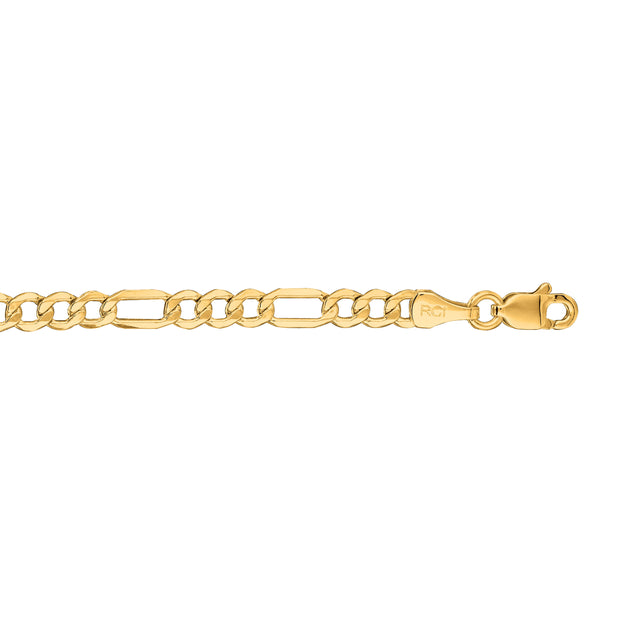 10K Gold 3.7mm Lite Figaro Chain
