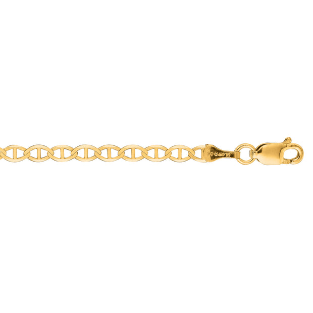 10K Gold 3.2mm Mariner Chain