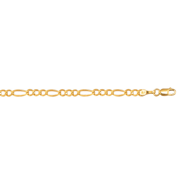 10K Gold 3.7mm Figaro Chain