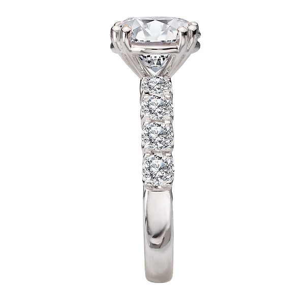 8-Stone Semi-Mount Diamond Engagement Ring