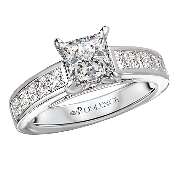 Peg Head Semi-Mount Diamond Ring