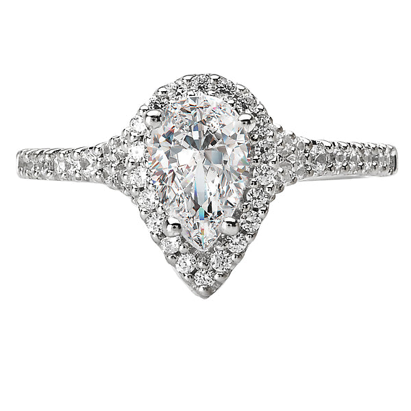 Halo Semi-Mount Diamond Ring