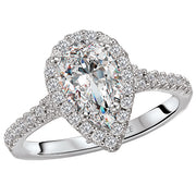 Halo Semi-Mount Diamond Ring