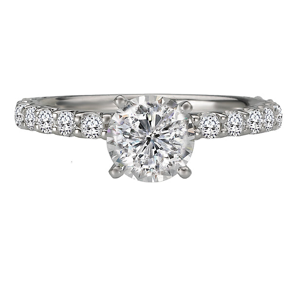 Peg Head Semi-Mount Diamond Ring