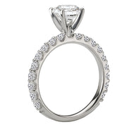 Peg Head Semi-Mount Diamond Ring