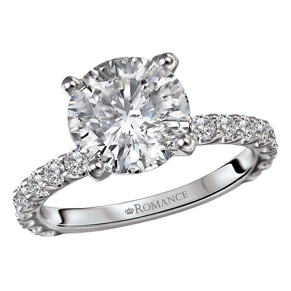 Peg Head Semi-Mount Diamond Ring