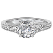 Peg Head Semi-Mount Diamond Ring