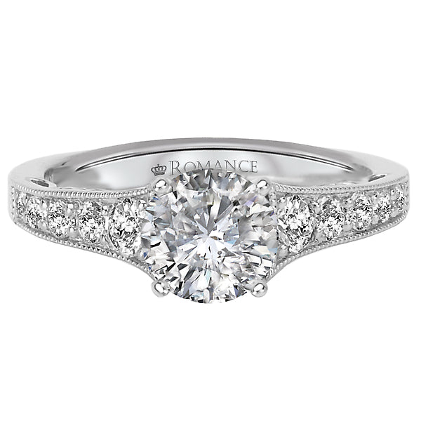 Peg Head Semi-Mount Diamond Ring