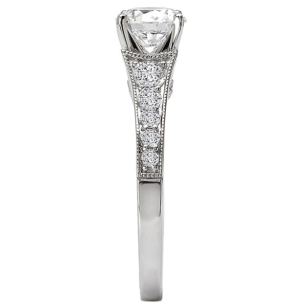 Peg Head Semi-Mount Diamond Ring