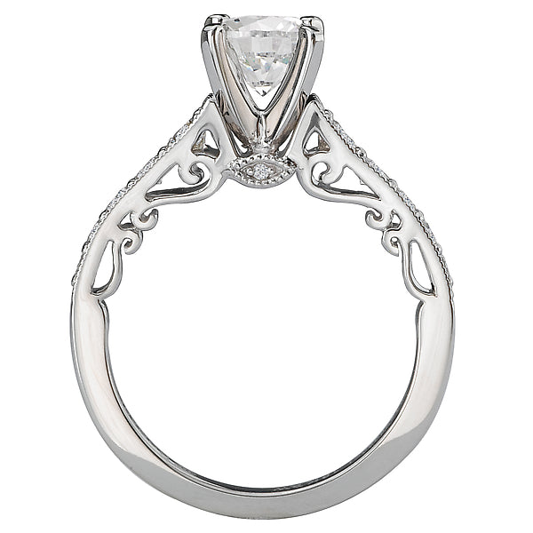 Peg Head Semi-Mount Diamond Ring