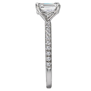 Peg Head Semi-Mount Diamond Ring