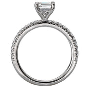 Peg Head Semi-Mount Diamond Ring