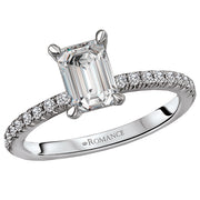 Peg Head Semi-Mount Diamond Ring