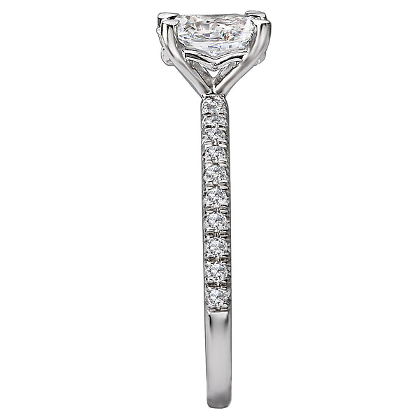 Peg Head Semi-Mount Diamond Ring