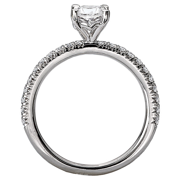 Peg Head Semi-Mount Diamond Ring