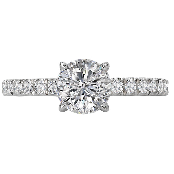 Peg Head Semi-Mount Diamond Ring