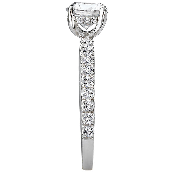 Peg Head Semi-Mount Diamond Ring