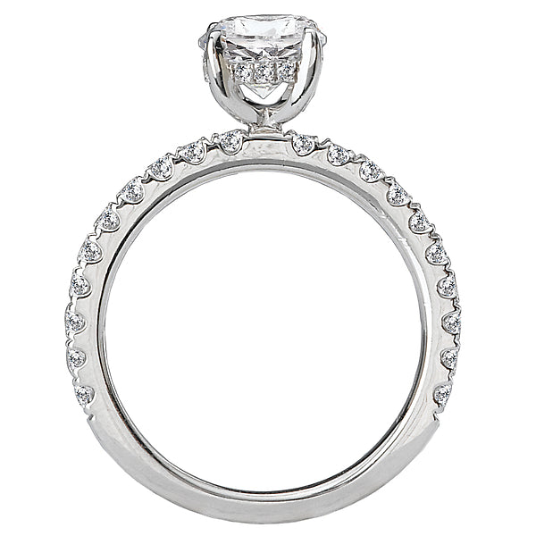 Peg Head Semi-Mount Diamond Ring