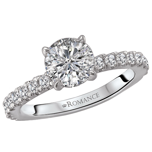 Peg Head Semi-Mount Diamond Ring