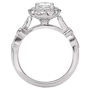 Halo Semi-Mount Diamond Ring