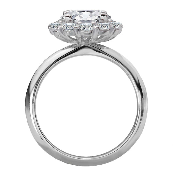 Halo Semi-Mount Diamond Ring