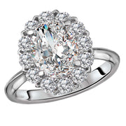 Halo Semi-Mount Diamond Ring