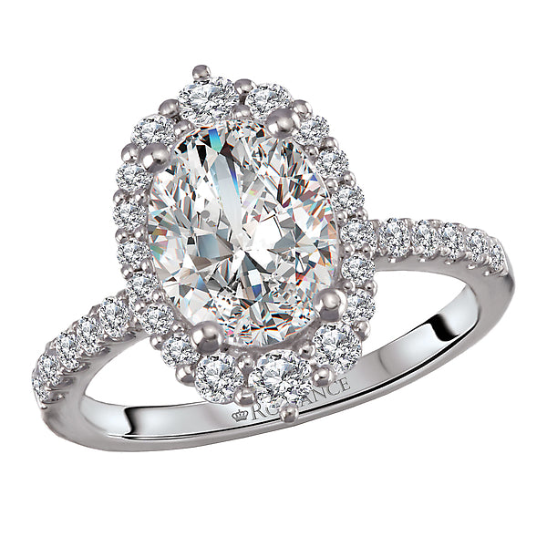 Halo Semi-Mount Diamond Ring