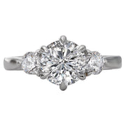 3 Stone Semi-Mount Diamond Ring