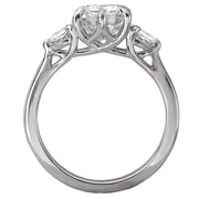 3 Stone Semi-Mount Diamond Ring