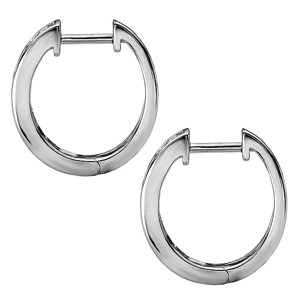 Ladies Fashion Diamond Hoop Earrings