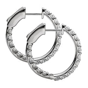 Ladies Fashion Diamond Hoop Earrings