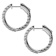 Ladies Fashion Diamond Hoop Earrings