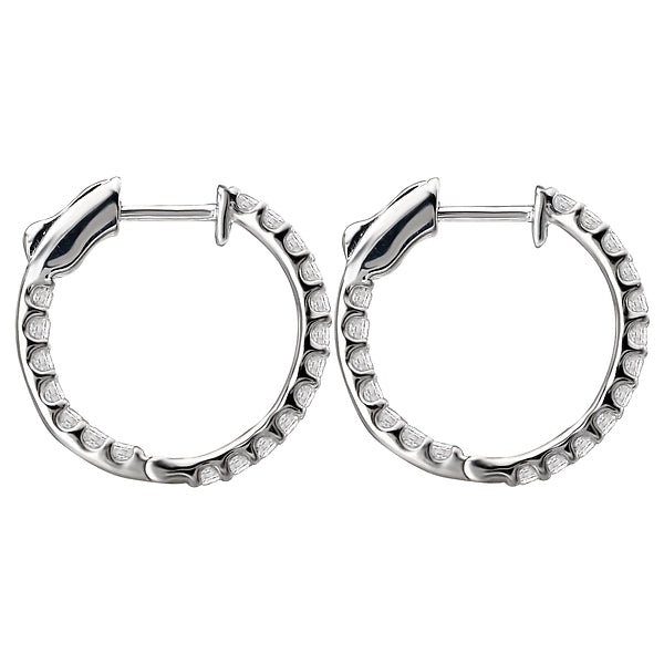 Ladies Fashion Diamond Hoop Earrings