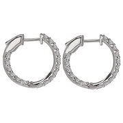 Ladies Fashion Diamond Hoop Earrings