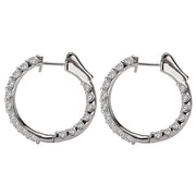 Ladies Fashion Diamond Hoop Earrings