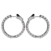 Ladies Fashion Diamond Hoop Earrings