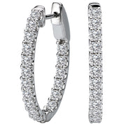 Ladies Diamond Hoop Earrings